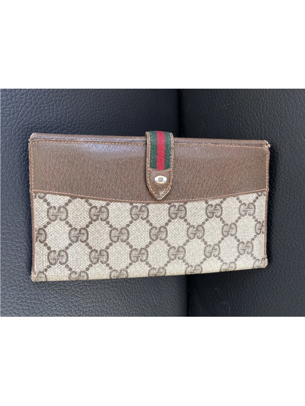 Gucci Brown Leather Card Holder Wallet